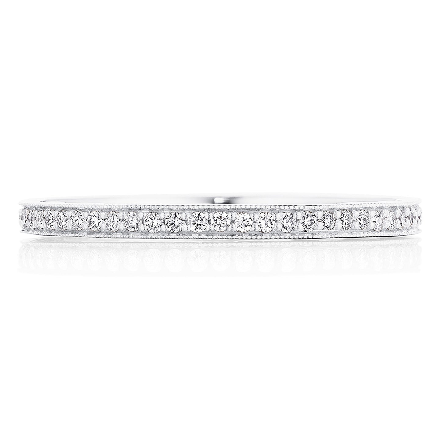 French Pavé Diamond Wedding Band