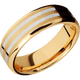 14K Yellow Gold + Sand , Polish Finish