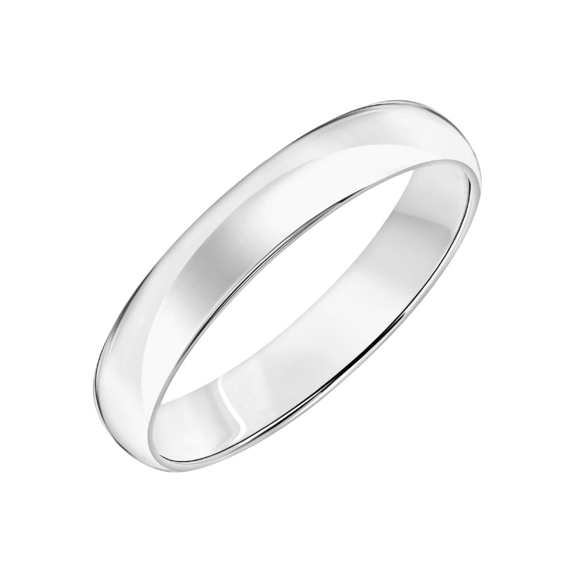 Goldman 14k White Gold Men's 4mm High Polished Wedding Band