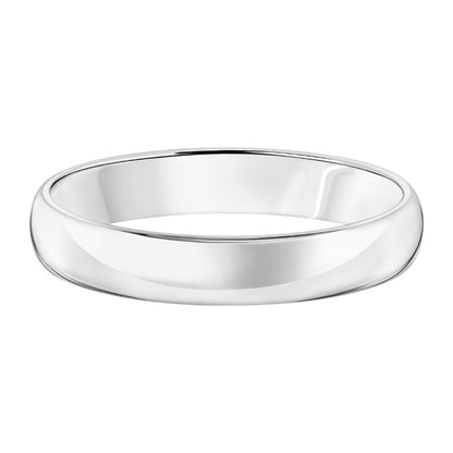 Goldman 14k White Gold Men's 4mm High Polished Wedding Band