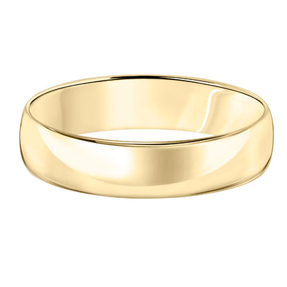 Goldman 14k Yellow Gold Men's 5mm High Polished Wedding Band