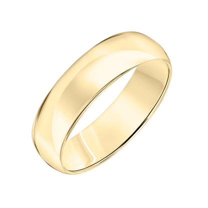 Goldman 18k Yellow Gold Men's 6mm High Polished Wedding Band