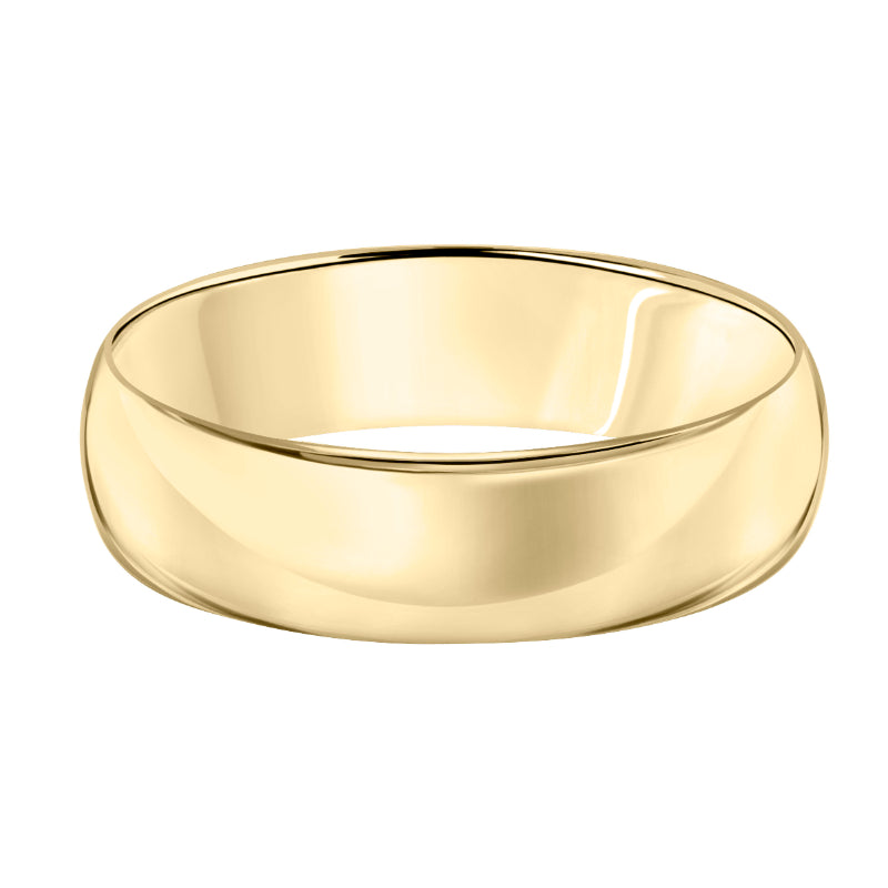 Goldman 18k Yellow Gold Men's 6mm High Polished Wedding Band