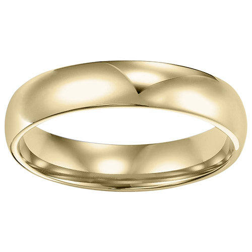 Goldman 14k Yellow Gold Men's 4mm High Polished Wedding Band