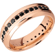 14K Rose Gold with Satin , Polish Finish
