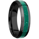 Zirconium with Polish , Polish Finish and Malachite Inlay