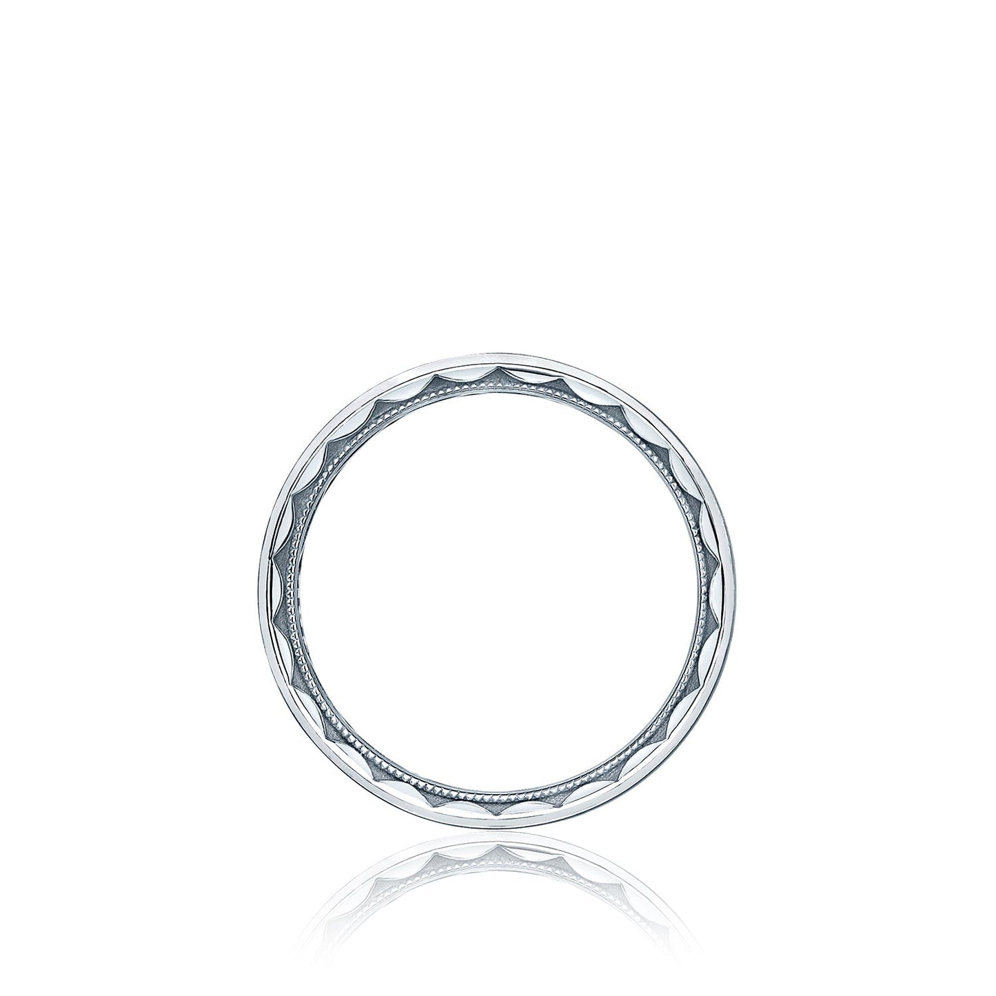 Tacori Platinum 6mm Sculpted Crescent Wedding Band