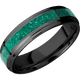 Zirconium with Polish , Polish Finish and Malachite Inlay
