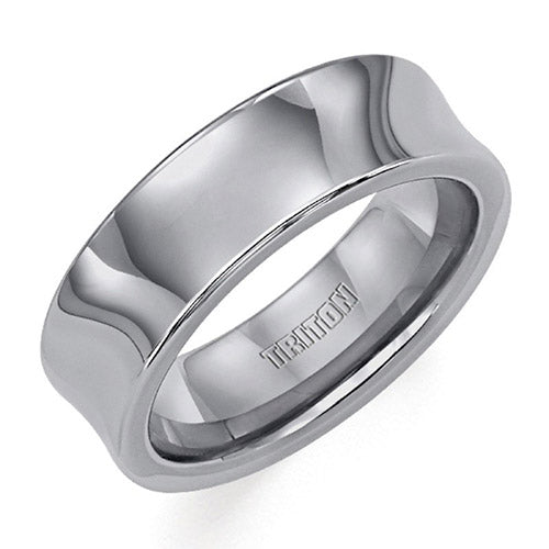 Goldman White Tungston Carbide Men's 7mm Wedding Band