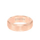 7MM Tungsten Carbide Ring - Brushed Finish and Step Edge