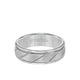 7MM Tungsten Carbide Ring - Diagonal Cut Center and Round Edge