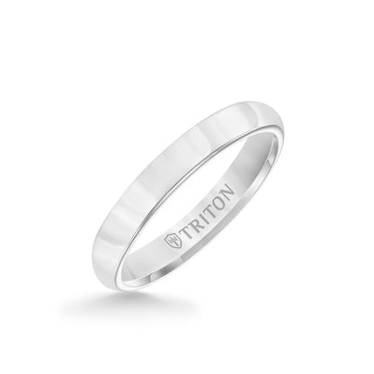 3MM Tungsten Carbide Ring - Bright Finish and Flat Edge