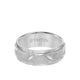 8MM Tungsten Carbide Ring - Wire Brush Center with Diagonal Cuts and Step Edge