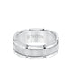8MM Tungsten Carbide Ring - Flat Brushed Center and Link Edge