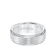 8MM Tungsten Carbide Ring - Satin Center and Step Edge