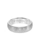 6MM Tungsten Carbide Ring - Crystalline Finish and Rolled Edge