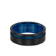 8MM Tungsten Carbide Ring - Satin Finish and Asymmetrical Channel
