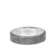 6MM Tungsten Carbide Ring - Meteorite Flat Profile and Bevel Edge