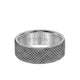 8MM Tantalum Ring – Cross Hatch Center and Flat Edge