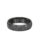 6MM Meteorite Ring with Hammered Meteorite Edge to Edge