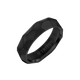 6MM Titanium Ring with Faceted Brushed Finish