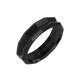 6MM Titanium Ring with Faceted Beveled Edge and Sandblasted Finish
