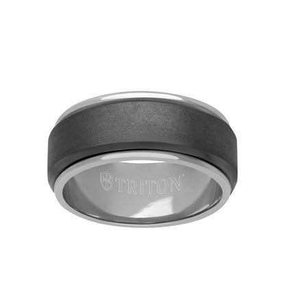 9MM Tantalum Ring - 14k Gold Inside Sleeve and Bright Edge