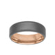 7MM Tantalum Ring - 14k Gold Inside Sleeve and Matte Edge