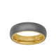 6MM Tantalum Ring - 14k Gold Inside Sleeve and Dome Profile