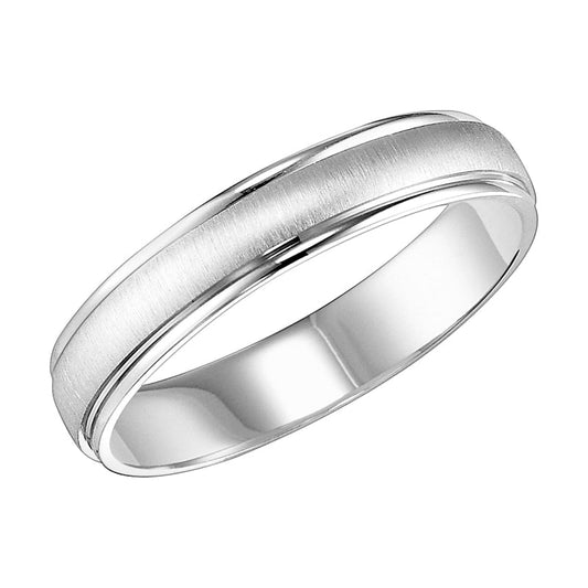 Goldman 14k White Gold Men's 4.5mm Wedding Band