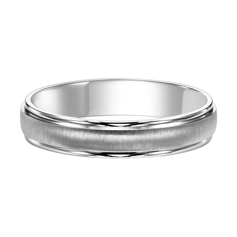 Goldman 14k White Gold Men's 4.5mm Wedding Band