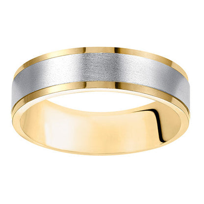 Goldman 14k Two Tone Gold Ladies 4mm Wedding Band