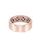 8MM Men's Contemporary Wedding Band - Bright Brush Finish and Bevel Edge with Inside Infinity Pattern and Rope Edge