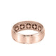 7MM Men's Contemporary Wedding Band - Bright Brush Finish and Round Edge with Inside Diamond Pattern and Rope Edge