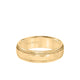 6MM Men's Classic Two Tone Wedding Band - Hammered Finish with Milgrain Detail and Step Edge