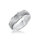 7.5MM Men's Classic Wedding Band - Domed Crystalline Finish and Flat Edge