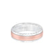 7MM Men's Wedding Band - Soft Sand Finish and Round Edge with Rope Detail and Milgrain Accents