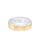 7MM Men's Wedding Band - Soft Sand Finish and Round Edge with Rope Detail and Milgrain Accents