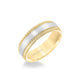 6.5MM Men's Wedding Band - Satin Finish with Rope and Milgrain Accents and Milgrain Edge