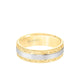 6.5MM Men's Wedding Band - Wire Emery Finish with Textured Vintage Design and Milgrain Bevel Edge