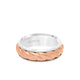7MM Men's Wedding Band - Soft Sand Finish with Oversize Rope Inlay and Milgrain Edge
