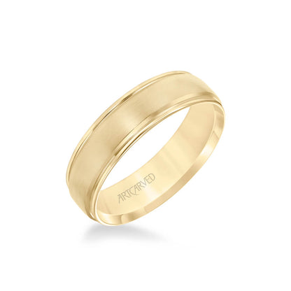 6MM Men's Classic Wedding Band - Bright Brush Finish and Round Edge