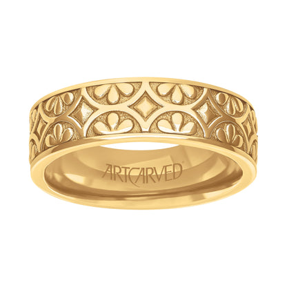 7MM Carved Wedding Band
