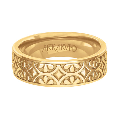 7MM Carved Wedding Band