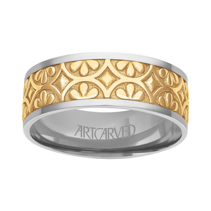 7.5MM Carved Wedding Band