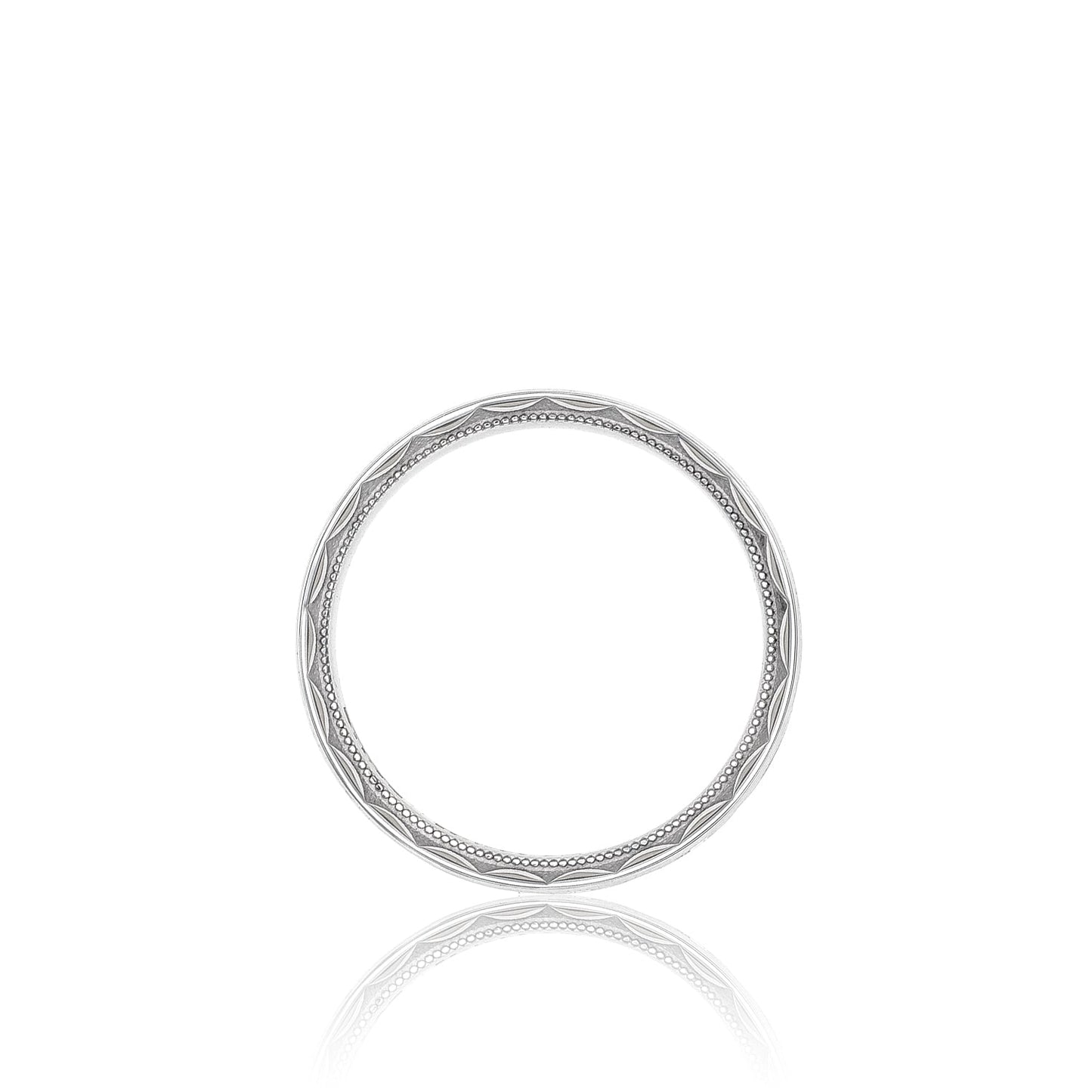 Tacori 18k White Gold 7mm Sculpted Crescent Wedding Band