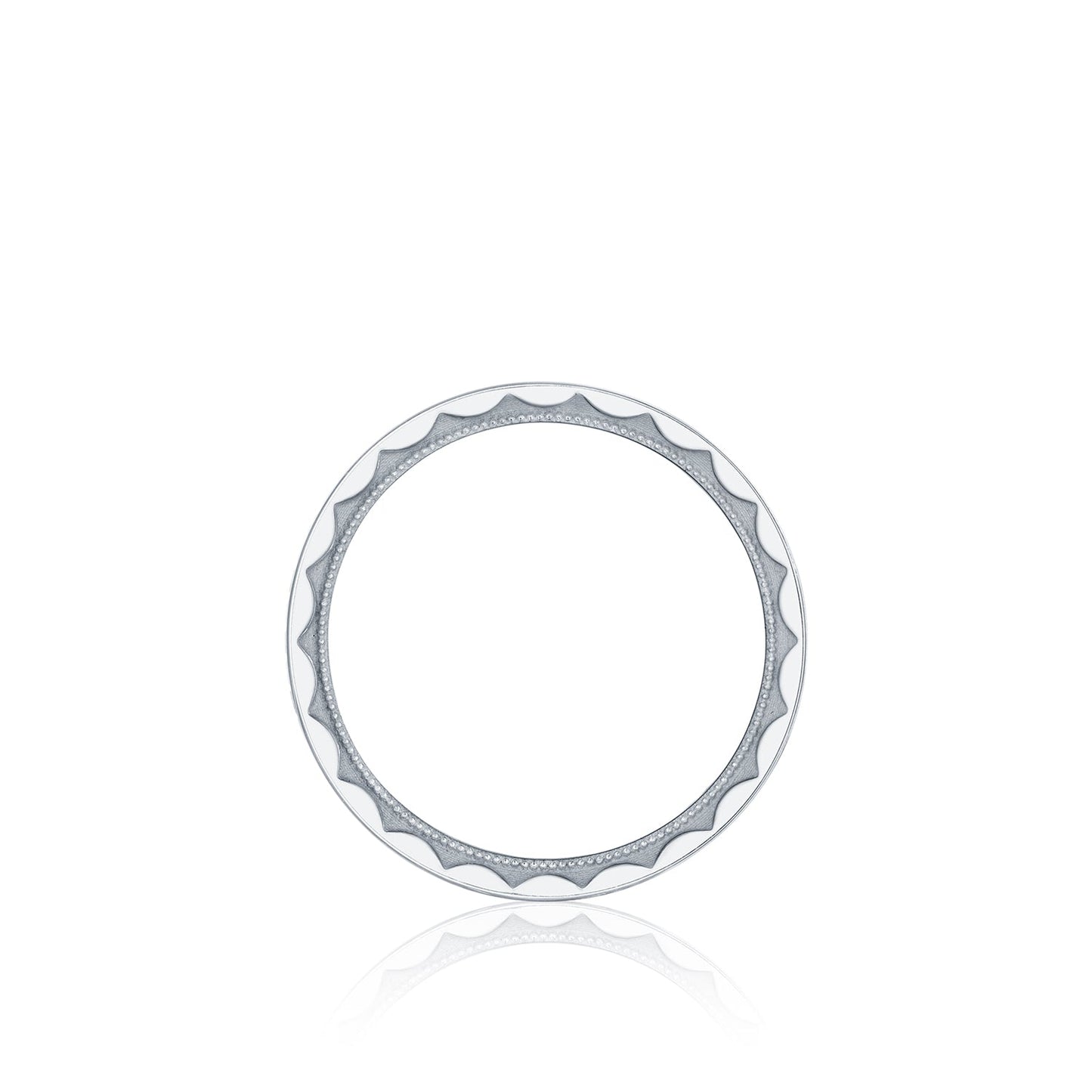 Tacori Platinum 8mm Sculpted Crescent Wedding Band