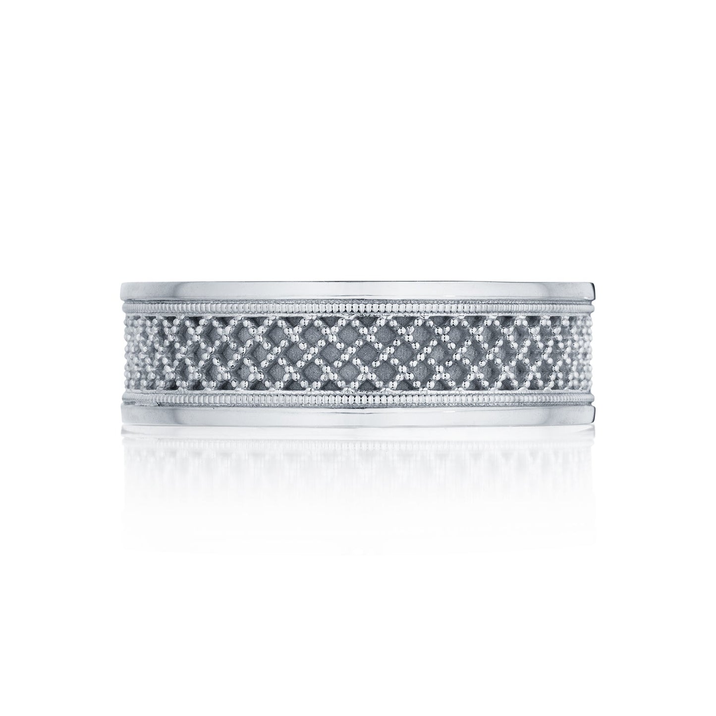 Tacori Platinum 7mm Sculpted Crescent Wedding Band