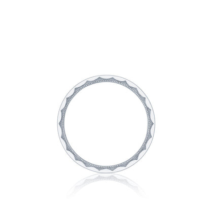 Tacori Platinum Sculpted Crescent Diamond Wedding Band (0.61  CTW)