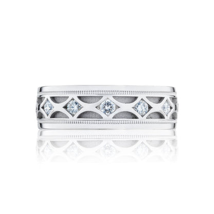 Tacori White Gold Sculpted Crescent Diamond Wedding Band (0.8  CTW)